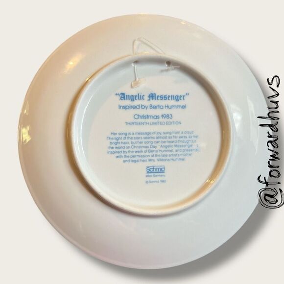1983 Berta Hummel Collector Plate – “Angelic Messenger” - No Box - Picture 5 of 7